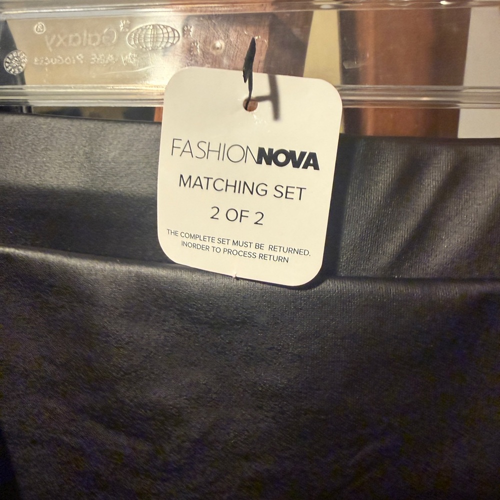 Fashion Nova Black Long Sleeve Midi Skirt Set - Picture 5 of 5